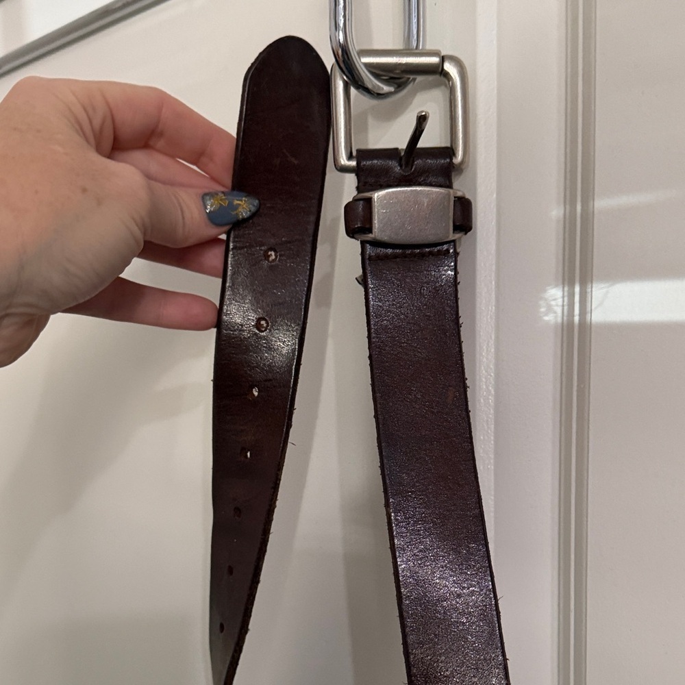 Vintage County Seat Classic Dark Brown Leather Women's Belt S